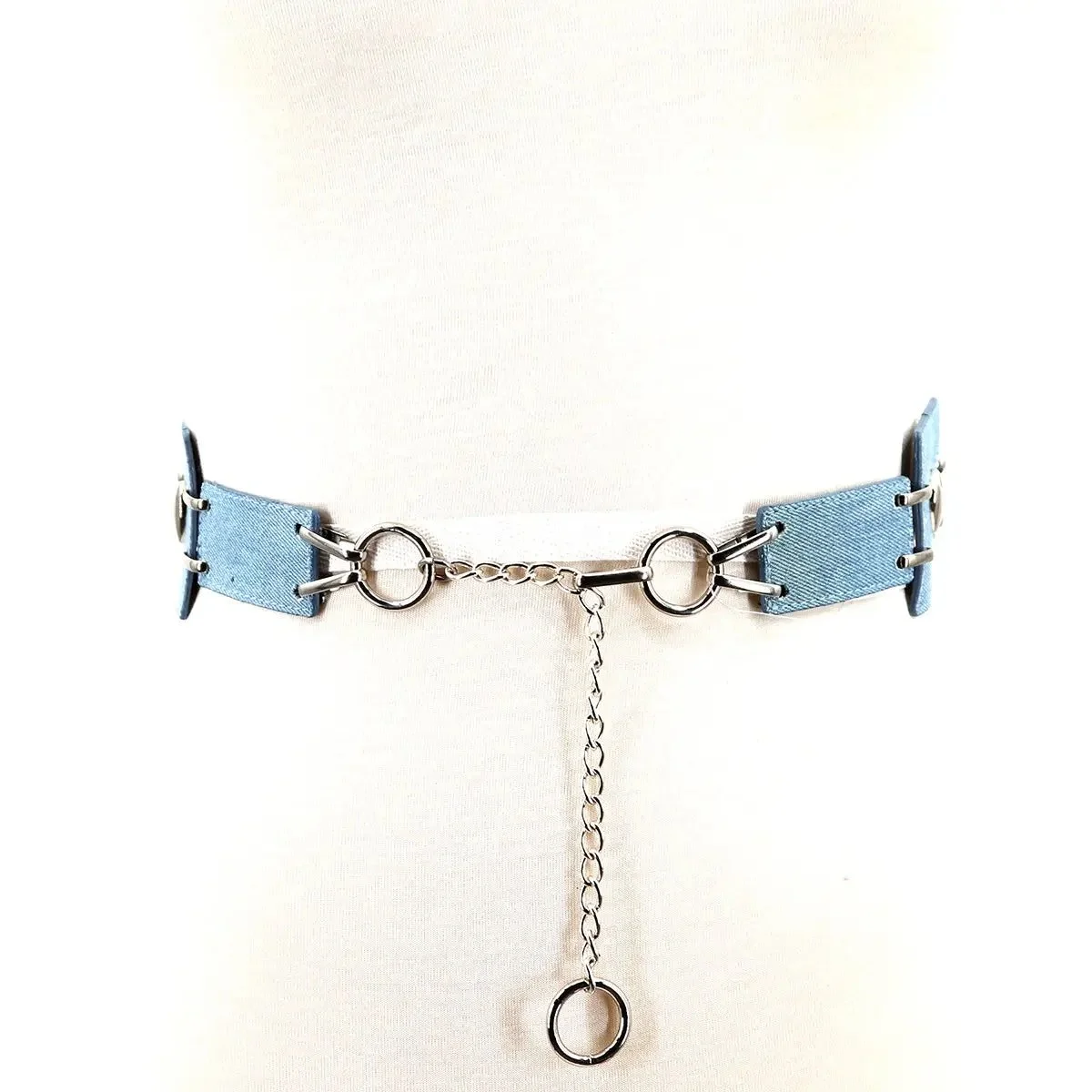 小物 vintage heart denim studs belt Familyhouse Heart Belt Studded Eyelet Belt Punk Leather